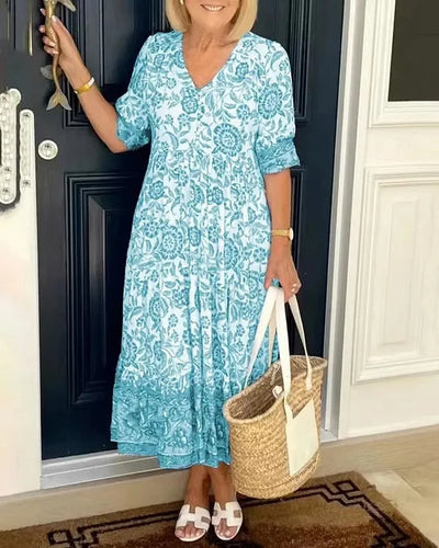 Sofia Boho Dress with V-Neck