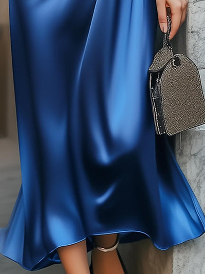 Unique Short Midi Dresses with V-Neck