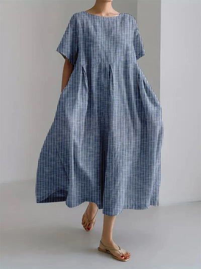 BIANCA  Casual Long Dress with Comfortable Cut and Retro Style for Everyday Wear