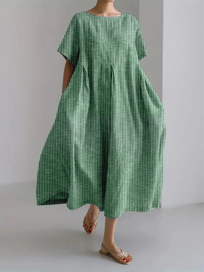 BIANCA  Casual Long Dress with Comfortable Cut and Retro Style for Everyday Wear