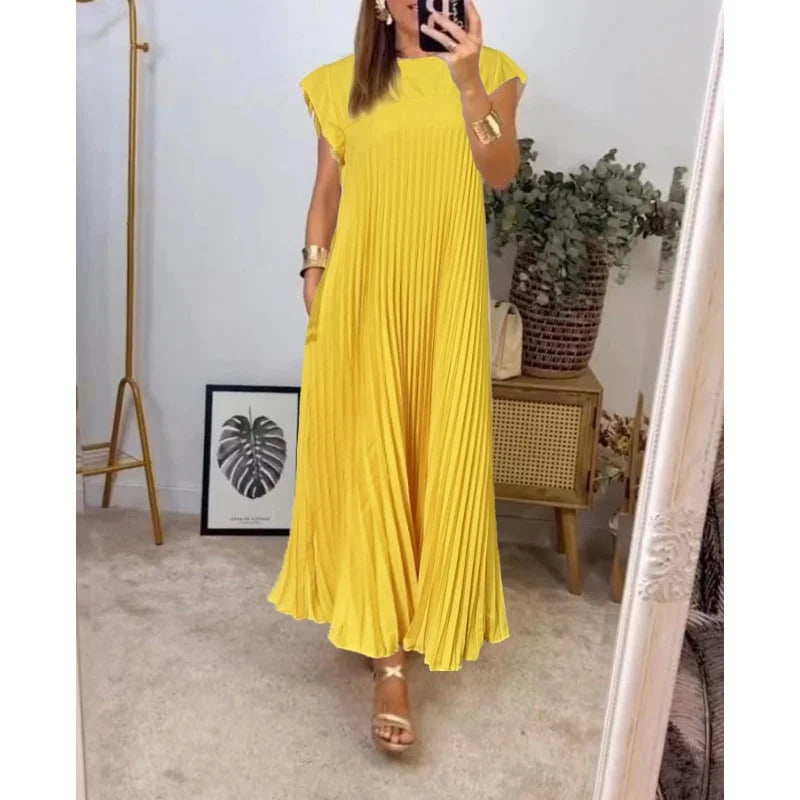 Norit  Maxi Dress with Pleats