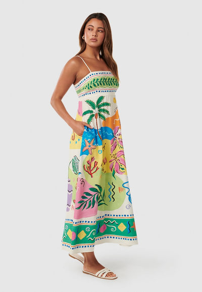 Ada - Midi Printed Dress