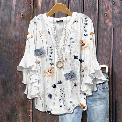 White basic t-shirt with 3/4 sleeves