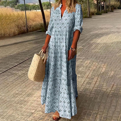 Alexa  Elegant Flowing Boho Maxi Dress