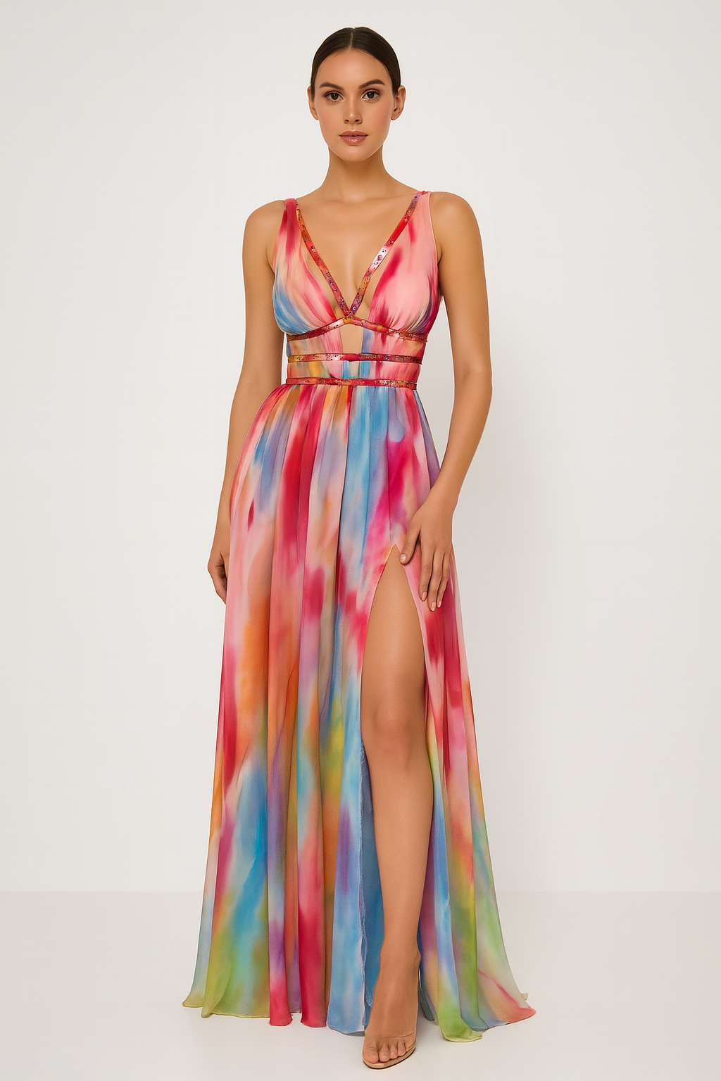 Lucia™ | Maxi Dress with Watercolour Print