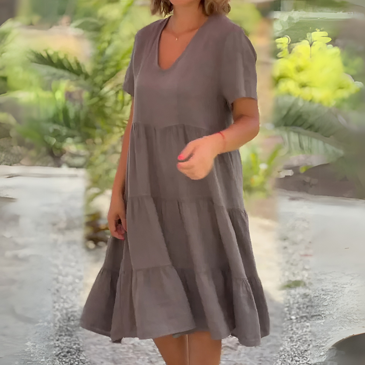 Luce | Fluid Dress with V-Neck
