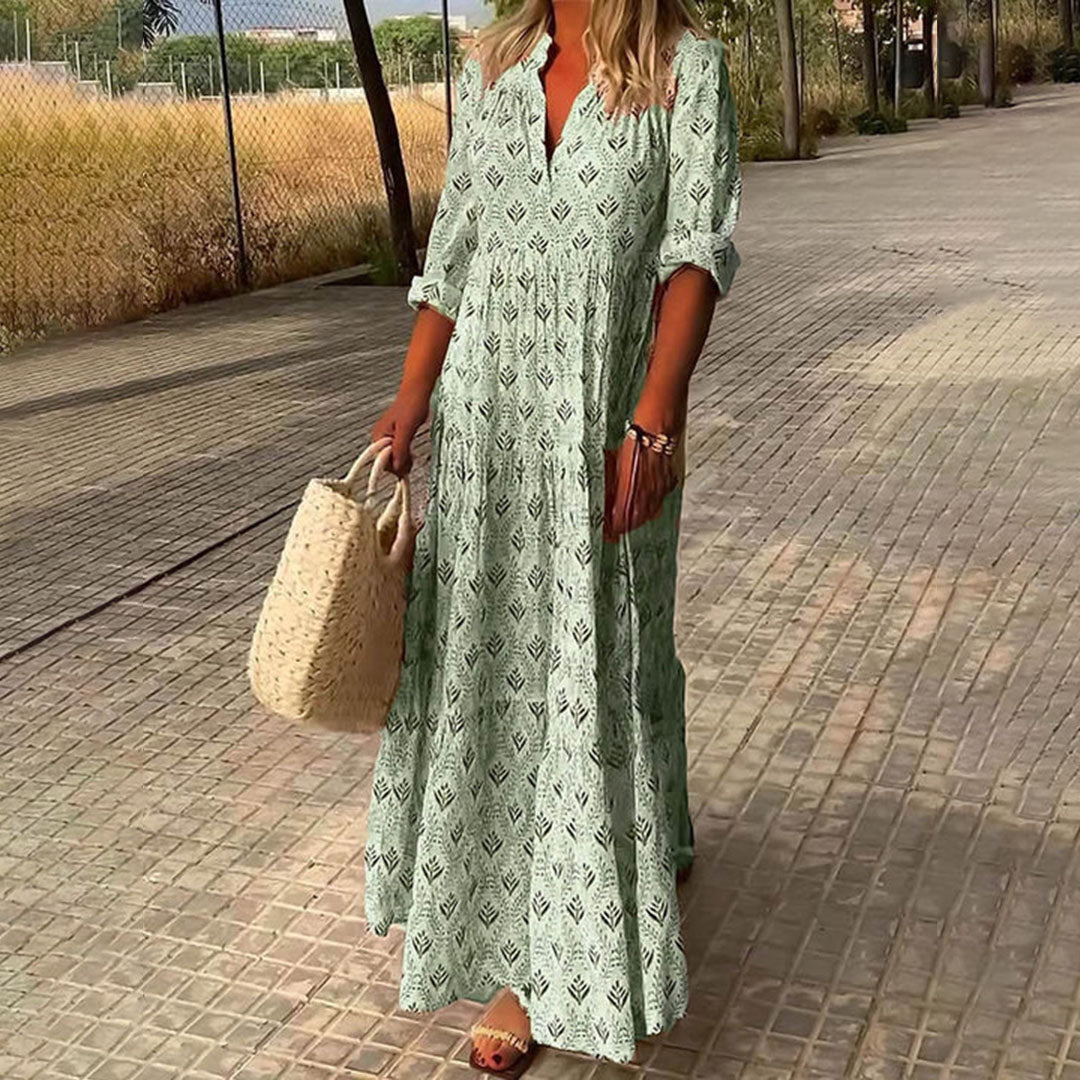 Alexa  Elegant Flowing Boho Maxi Dress