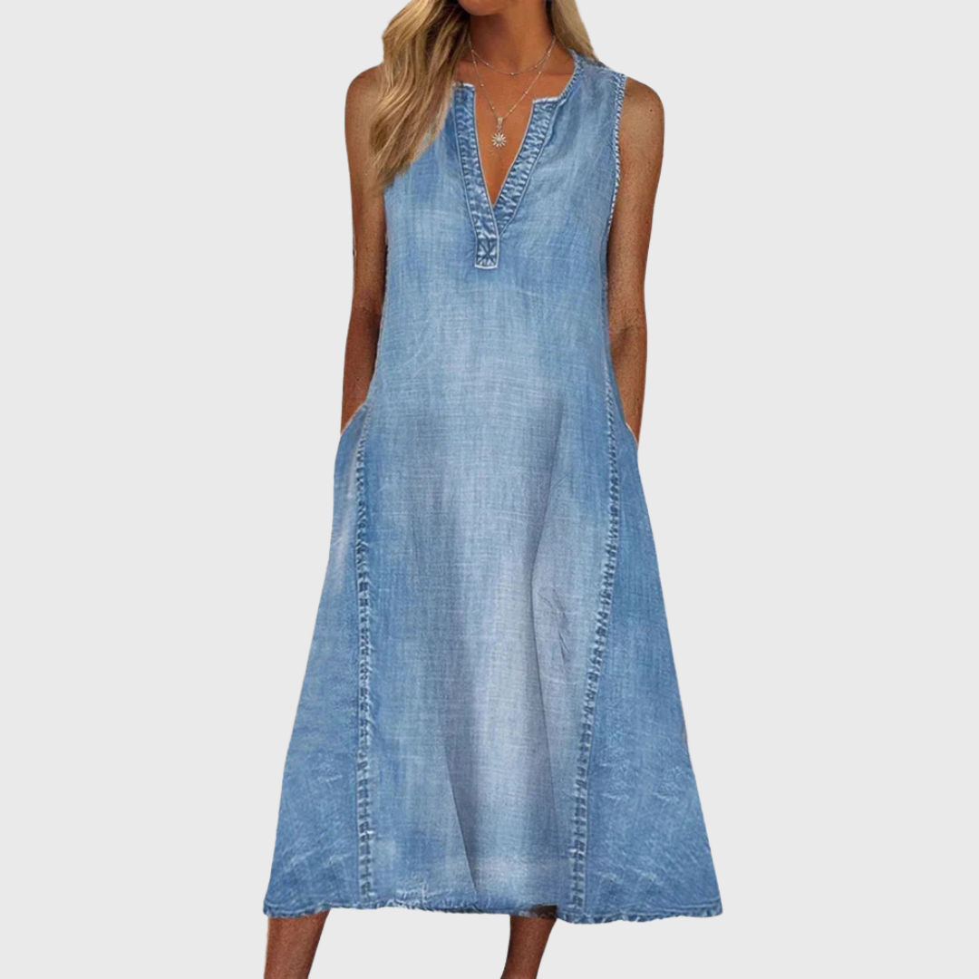 Sofia Comfortable Denim Dress