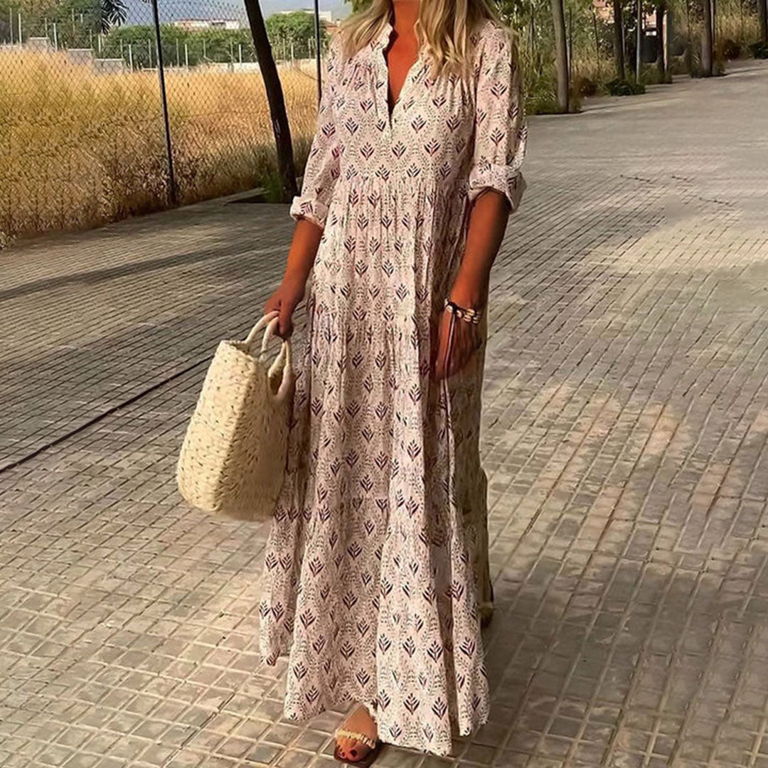 Alexa  Elegant Flowing Boho Maxi Dress