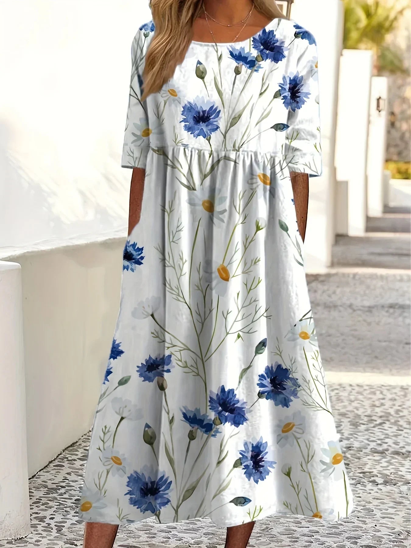 Sofia Floral Dress in Soft Fabric
