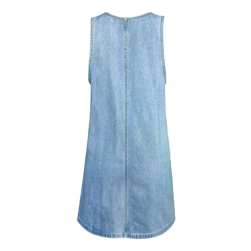 Sofia Practical and Lightweight Denim Dress for Summer