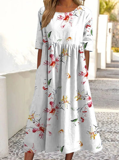 Sofia Floral Dress in Soft Fabric