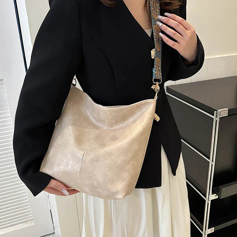 Embjorg  Classic Shoulder Bag with Adjustable Patterned Strap