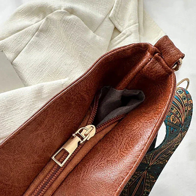 Embjorg  Classic Shoulder Bag with Adjustable Patterned Strap