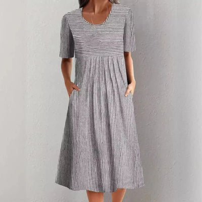 Sofia Loose Summer Dress with Stripes