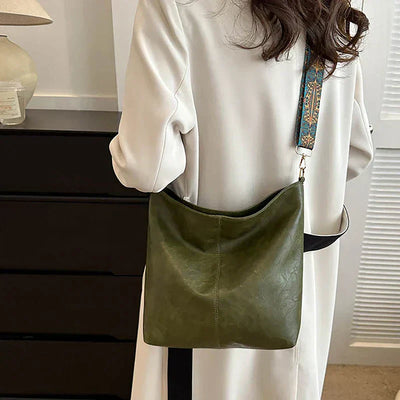 Embjorg  Classic Shoulder Bag with Adjustable Patterned Strap