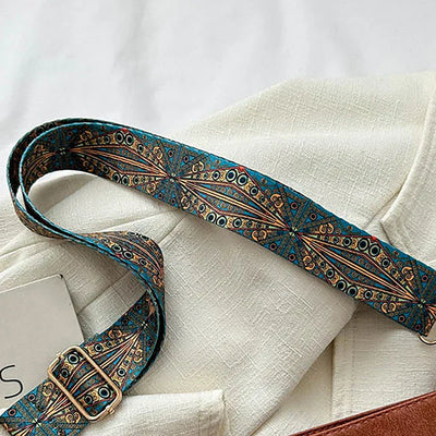 Embjorg  Classic Shoulder Bag with Adjustable Patterned Strap