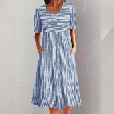 Sofia Loose Summer Dress with Stripes
