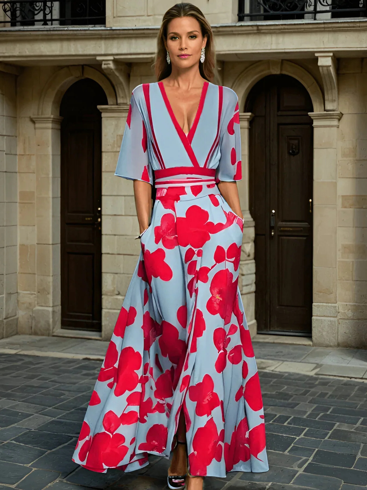 Kali  Milano Design Dress with Sleeves