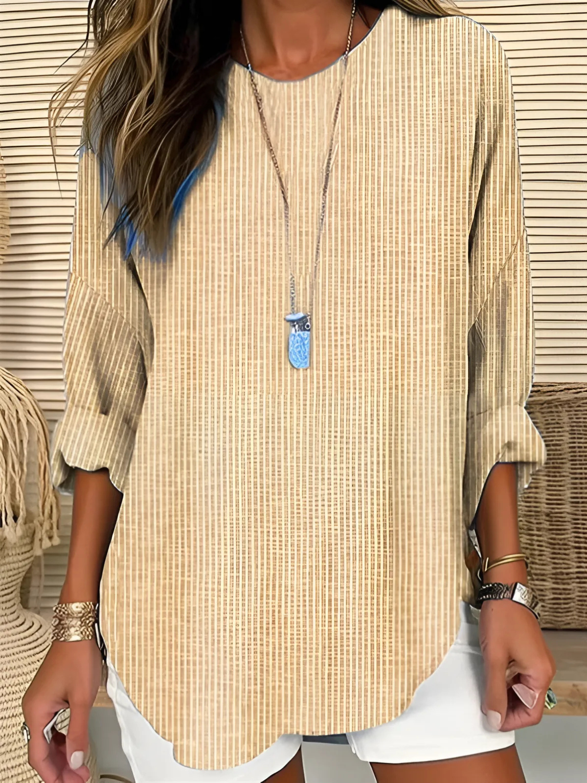 Ria Trendy Striped Blouse