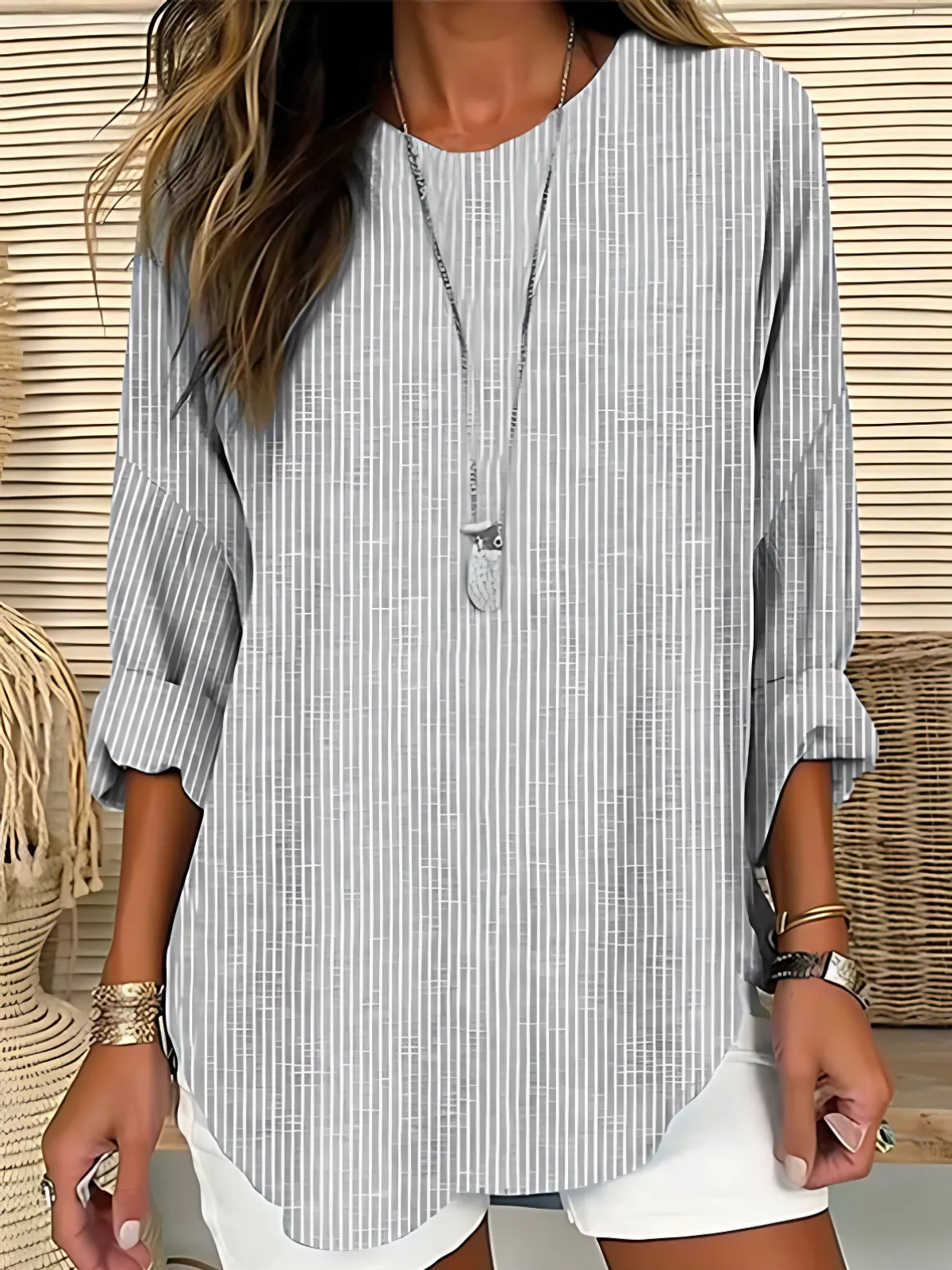Ria Trendy Striped Blouse