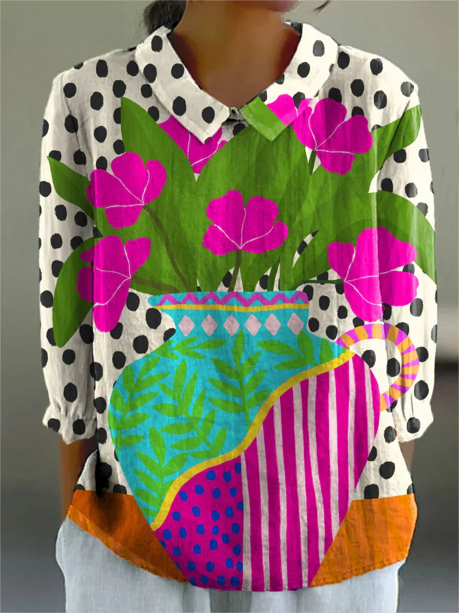 Adelin | Vintage Colourful Blouse