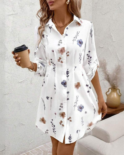 Mini Dresses with V-neck and Long Sleeves