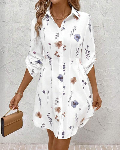 Mini Dresses with V-neck and Long Sleeves