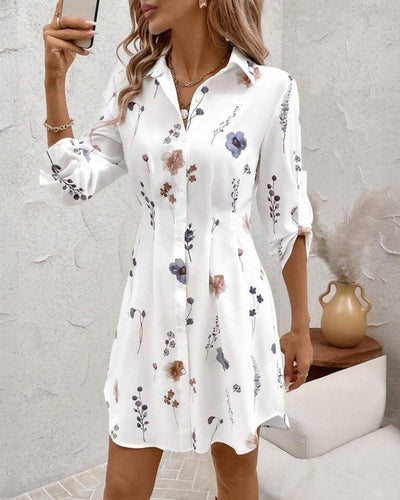 Mini Dresses with V-neck and Long Sleeves