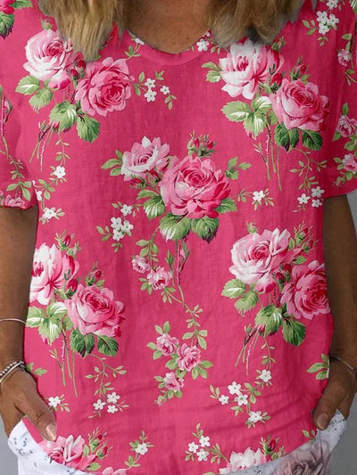 Lisa  Artistic Flower T-shirt