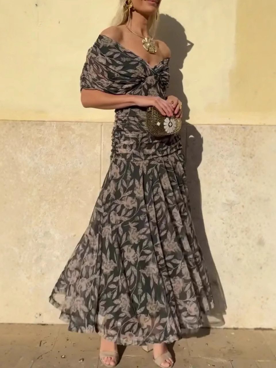 Serena™ | Floral Off-Shoulder Maxi Dress