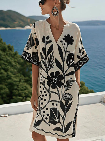 Mini dress with half sleeves