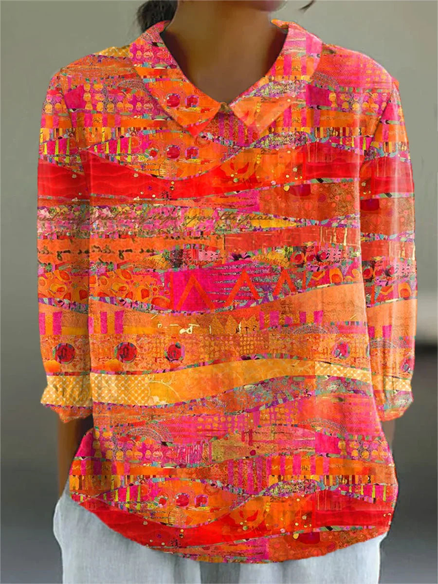Betty | Vintage Colourful Blouse