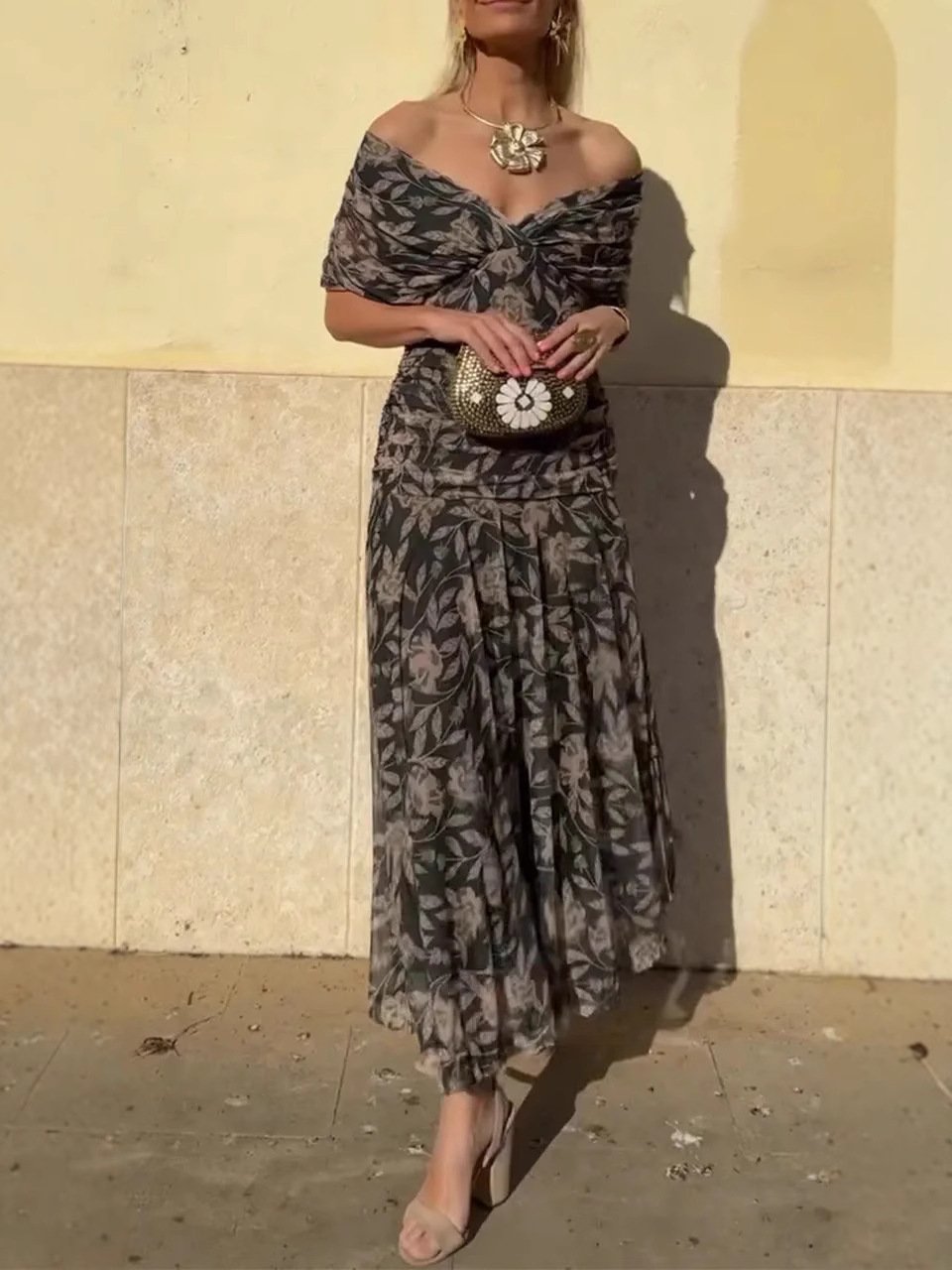 Serena™ | Floral Off-Shoulder Maxi Dress