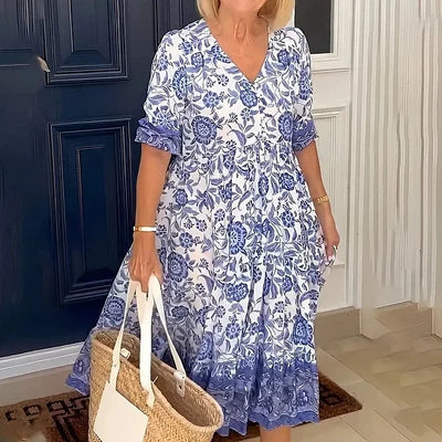 Sofia Boho Dress with V-Neck