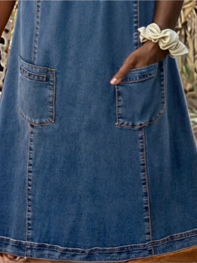 Oudal  Soft Denim Dress