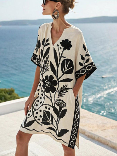Mini dress with half sleeves