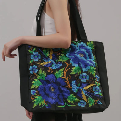 Ingleiv  Embroidered tote bag with artistic expression