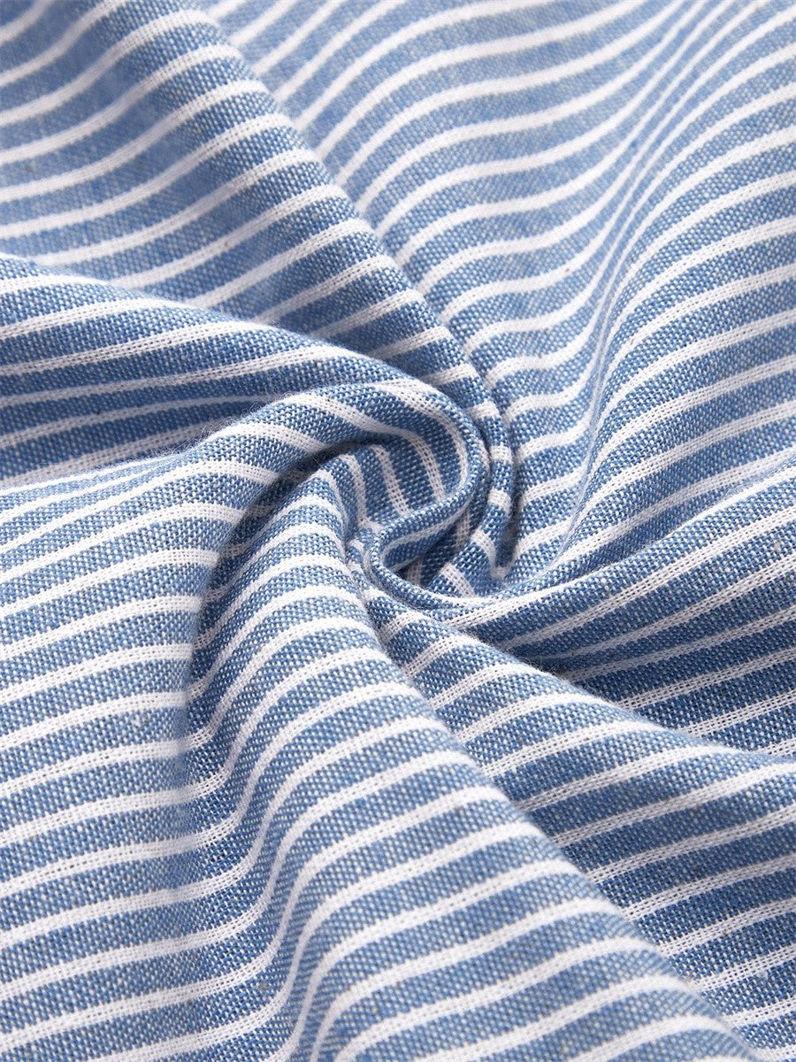 Rene | Striped Midi Dress with Elegant Fit