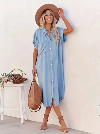 Opal | Shirt Dress with Pockets