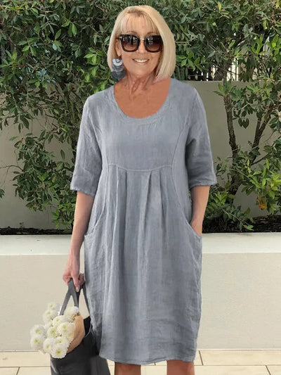 Renee | Midi Dress Tunic with Pockets