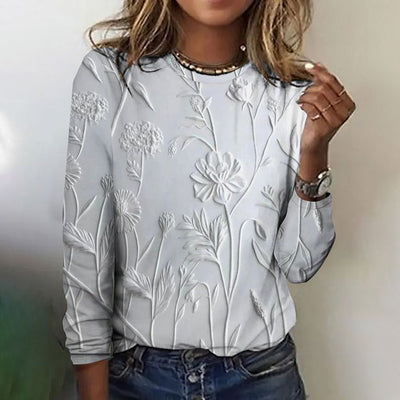 Popular t-shirt with round neck and long sleeves