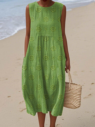 Ariana Summer Dress with Embroidered Pocket