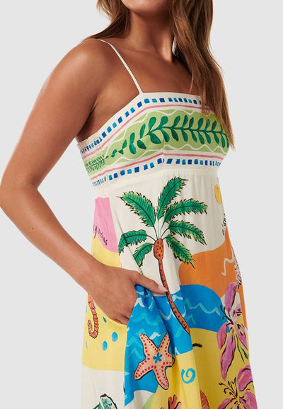 Ada - Midi Printed Dress