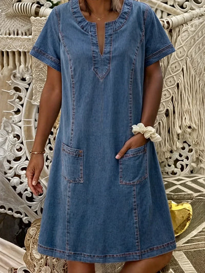 Oudal  Soft Denim Dress