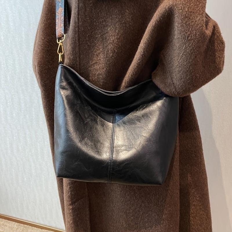 Embjorg  Classic Shoulder Bag with Adjustable Patterned Strap