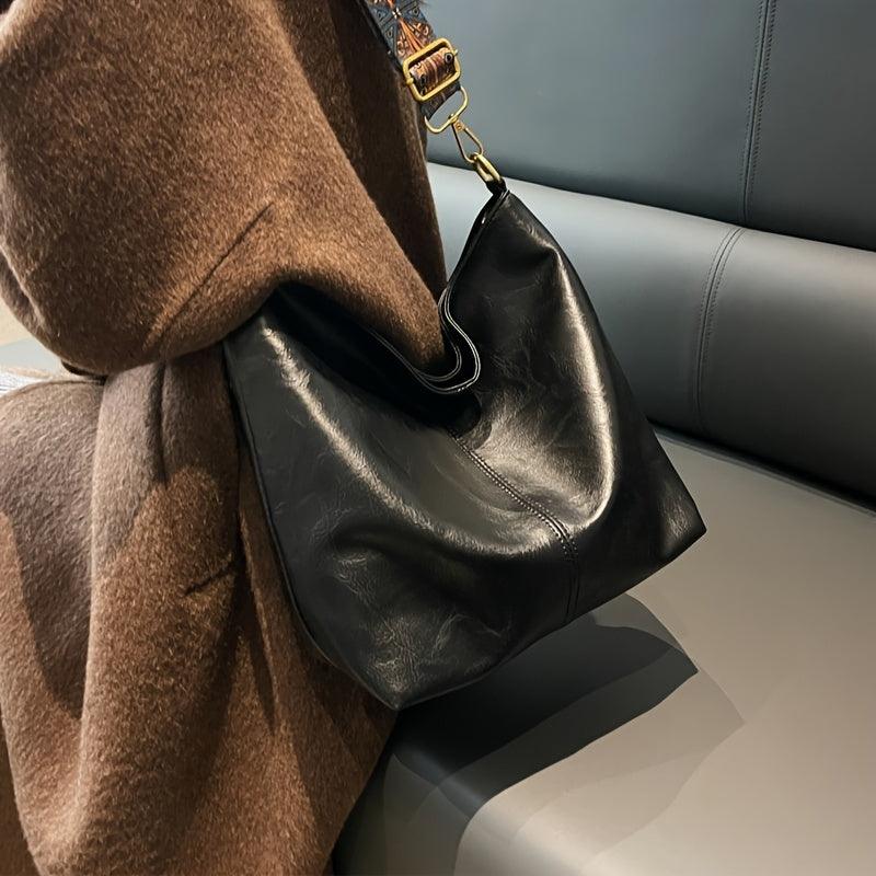 Embjorg  Classic Shoulder Bag with Adjustable Patterned Strap