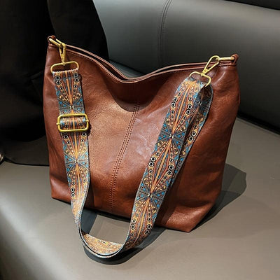 Embjorg  Classic Shoulder Bag with Adjustable Patterned Strap