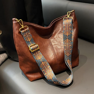 Embjorg  Classic Shoulder Bag with Adjustable Patterned Strap