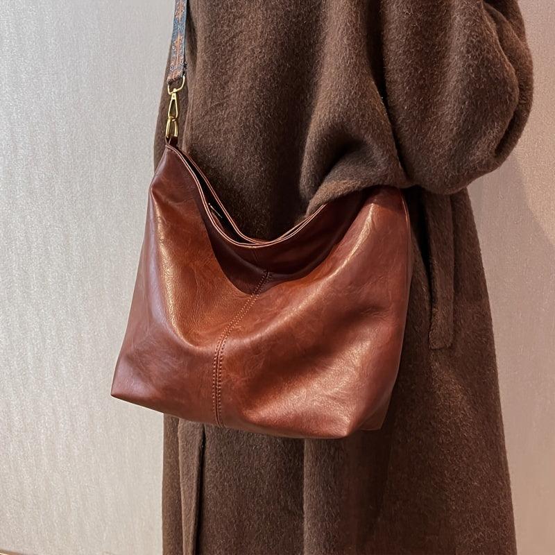Embjorg  Classic Shoulder Bag with Adjustable Patterned Strap